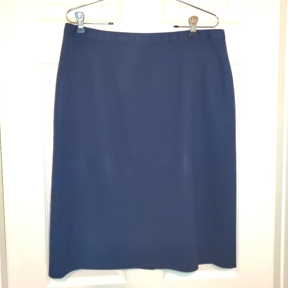 Pendleton Navy Skirt Pencil 16 100% Virgin Wool - Picture 1 of 9